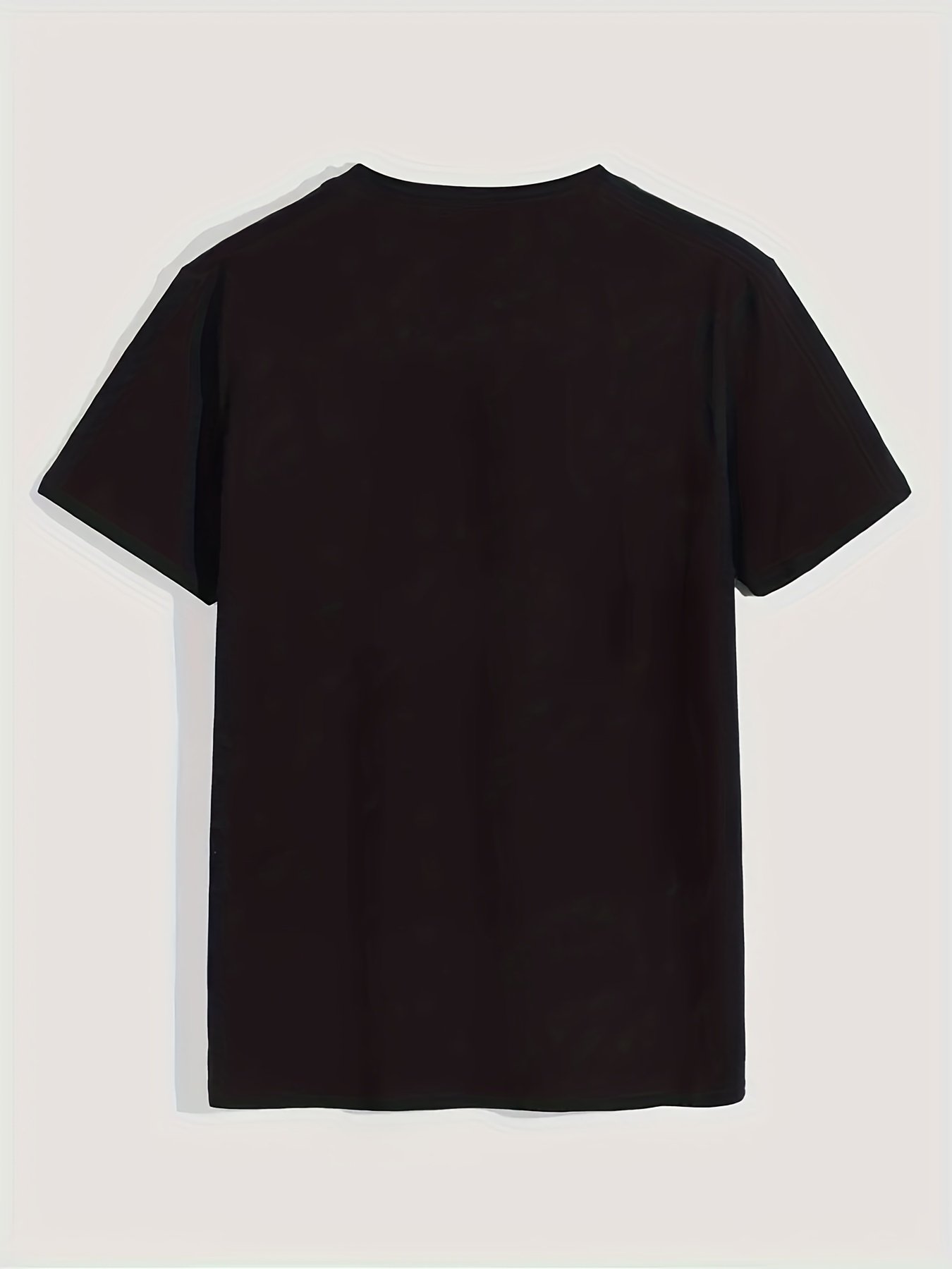 ??Black?? Print Tee Shirt, Tee For Men, Casual Short Sleeve T-shirt For Summer Spring Fall, Tops As Gifts - Image 7