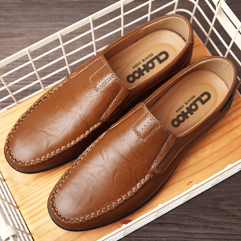CLOHOO Men??s Handmade Comfortable Non Slip Loafers With Assorted Colors - Image 11
