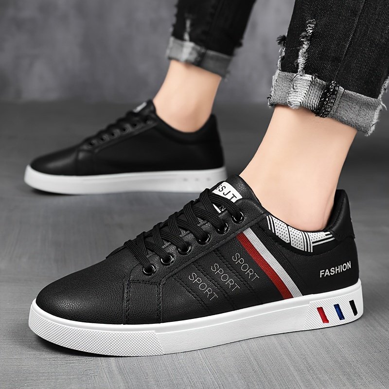 Men??s Trendy Street Style Low Top Skateboard Shoes, Comfy Non Slip Lace Up Durable Sneakers For Men??s Outdoor Activities - Image 10