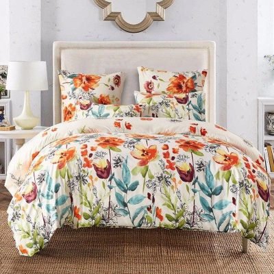 Colorful 2/3-Piece Spring Floral Print Duvet Cover Set