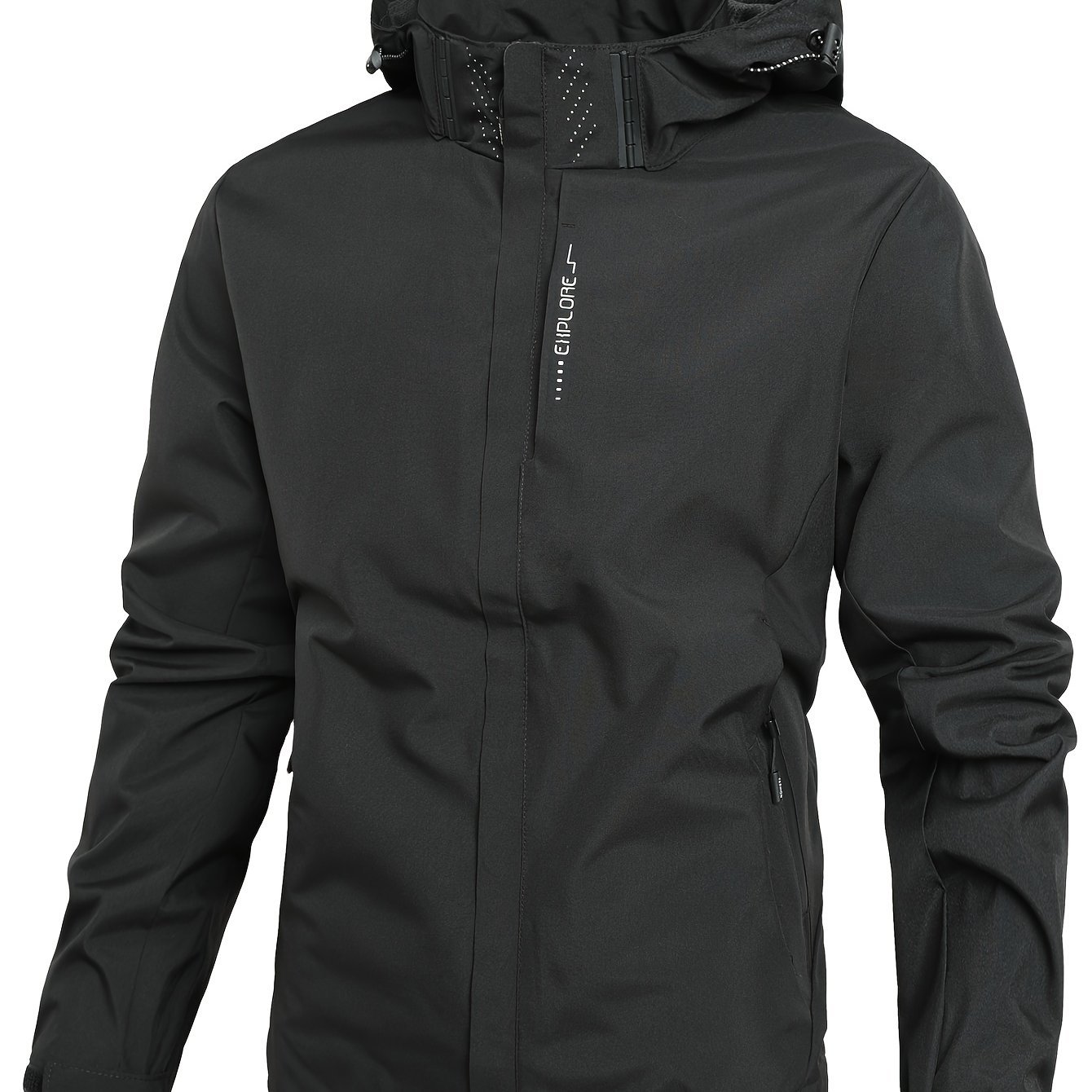 Men??s Lightweight Waterproof Rain Jacket, Hooded Shell Outdoor Raincoat Hiking Windbreaker Jacket Coat - Image 6