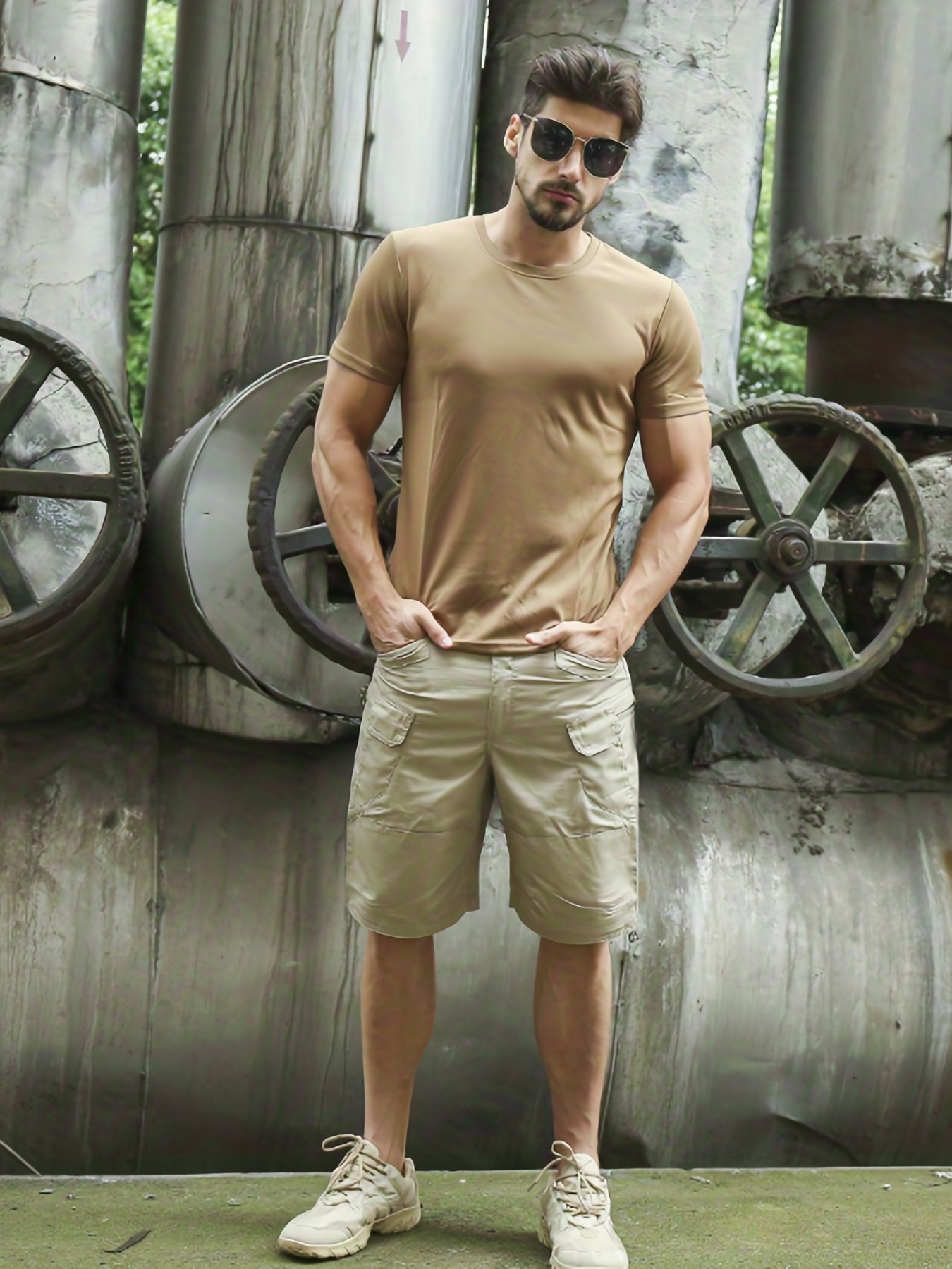 Men??s Multi-Pocket Tactical Shorts Multi-Purpose Cargo Shorts Outdoor Waterproof Hiking Track Shorts ( Larger Size Recommended) - Image 11
