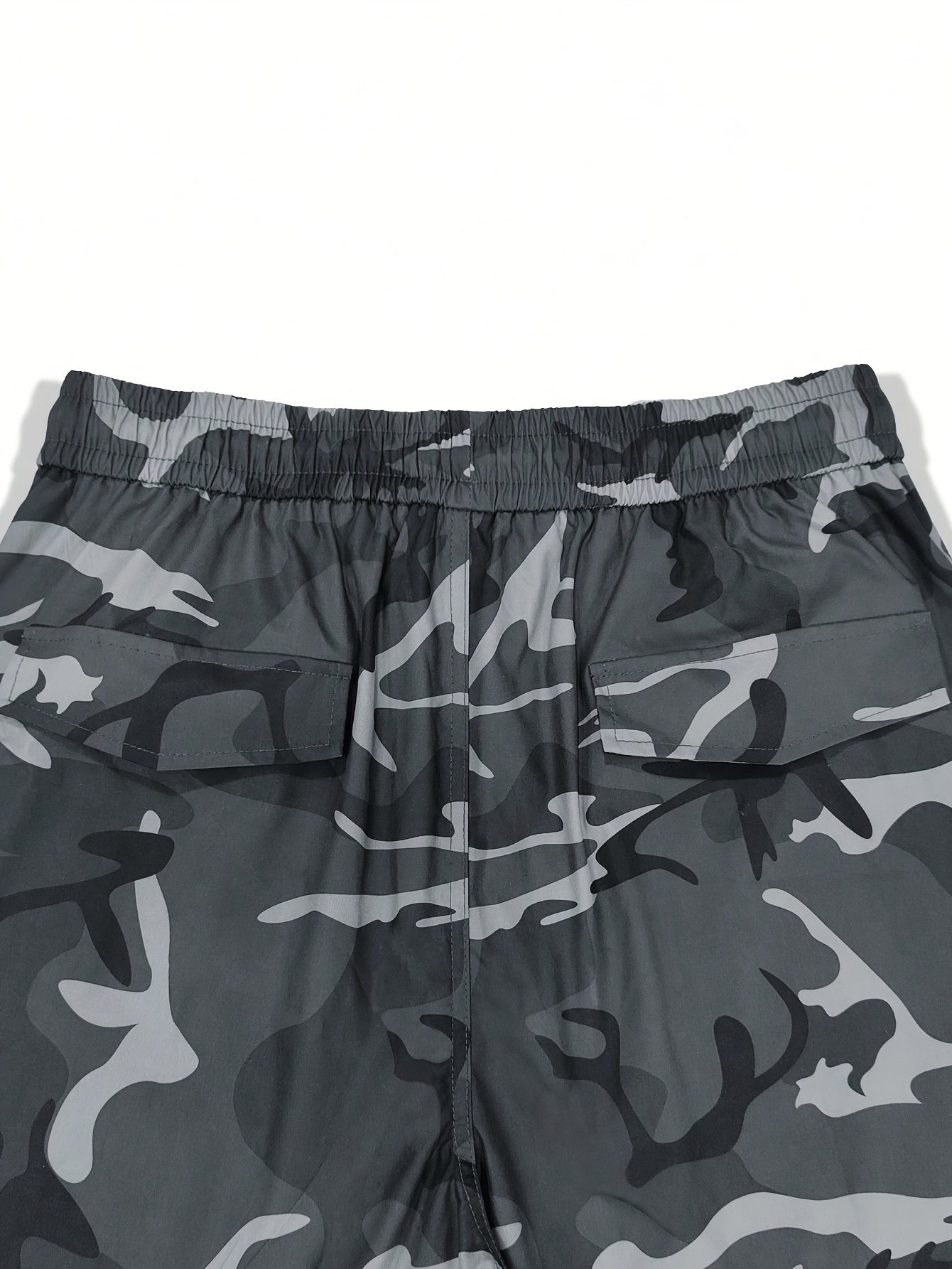 Men??s Camouflage Pattern Loose Fit And Cuffed Cargo Pants With Multiple Flap Pockets, Versatile For Street Wear And Outdoors Activities - Image 9