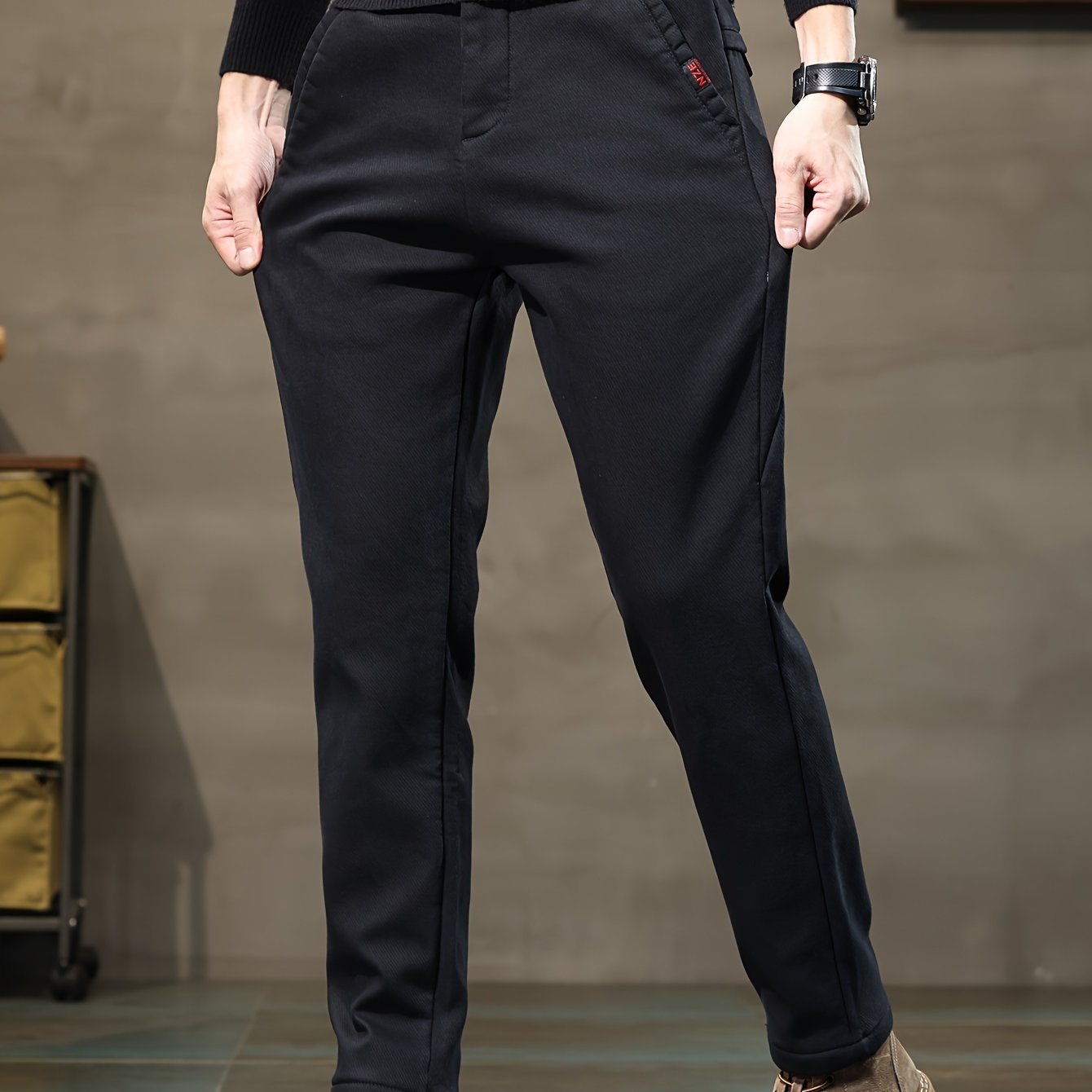 Men??s Semi-formal Skinny Pants For Fall Winter Business - Image 3