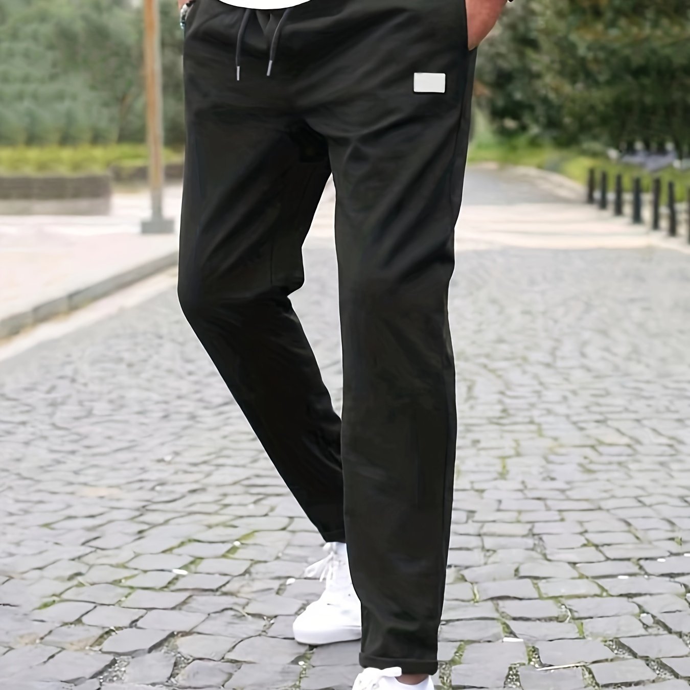Men??s Casual Waist Drawstring Joggers, Chic Stretch Sports Pants - Image 2