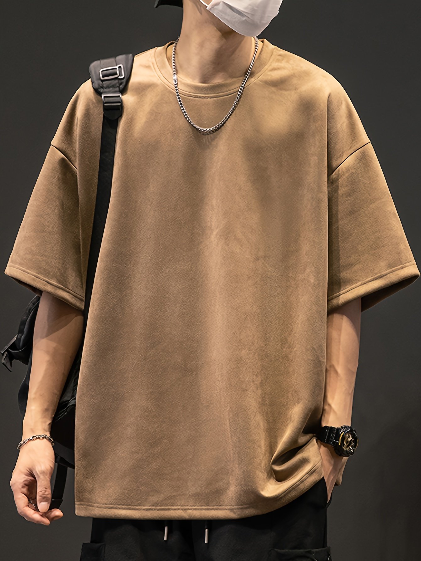 Solid Loose Crew Neck Short Sleeve T-shirt For Men, Casual Summer T-Shirt For Daily Wear And Vacation Resorts - Image 12