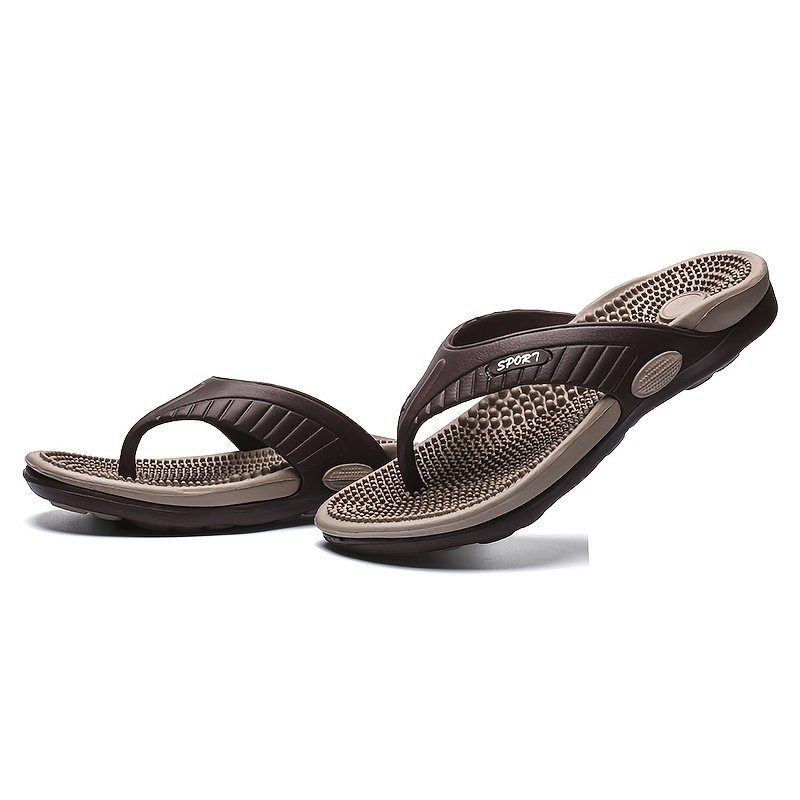 Men Acupressure Massage Reflexology Flip Flops Shock Absorption Lightweight Non Slip Thong Sandals For Indoor Outdoor Beach Summer - Image 9
