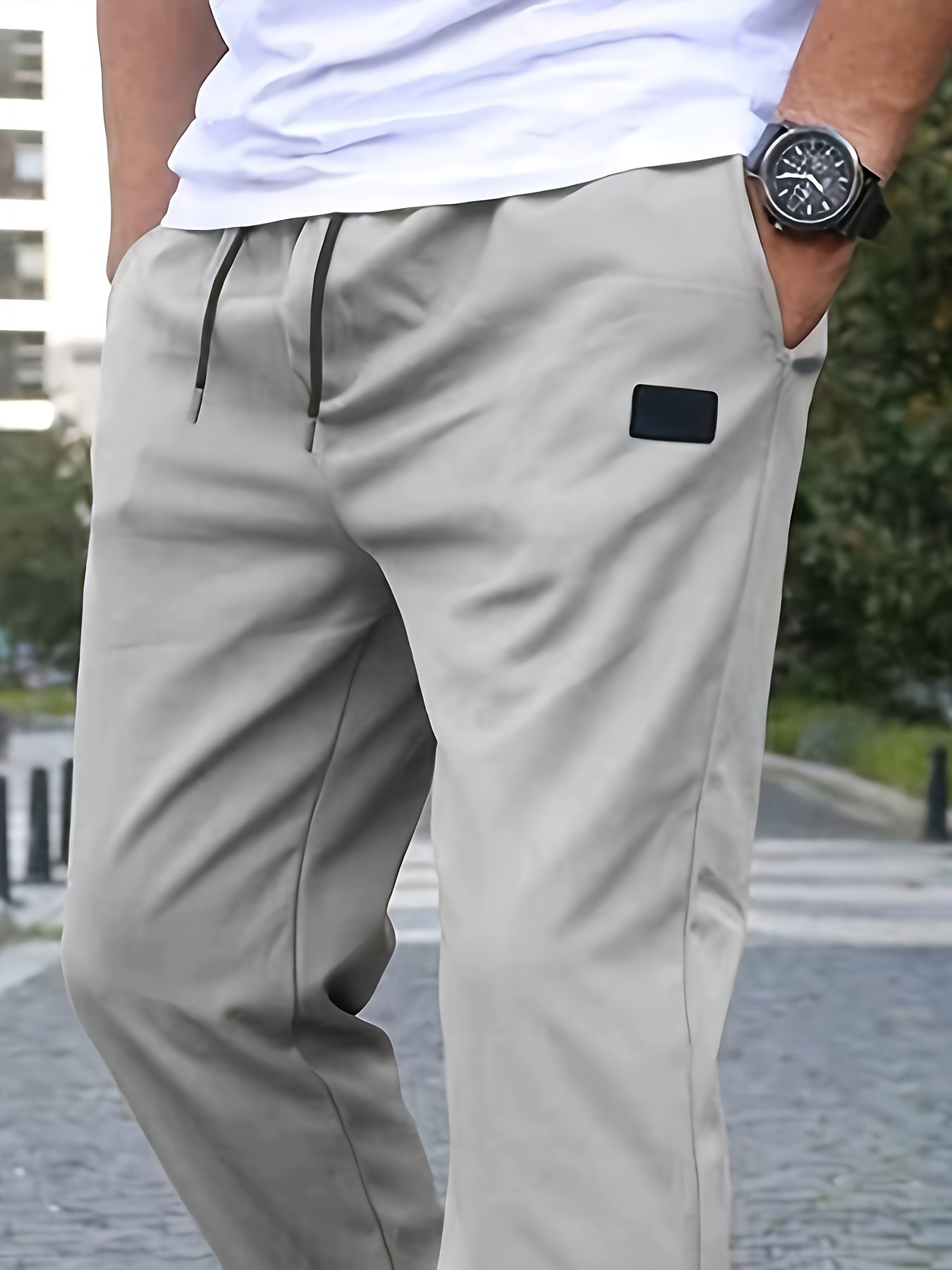 Men??s Casual Waist Drawstring Joggers, Chic Stretch Sports Pants - Image 7