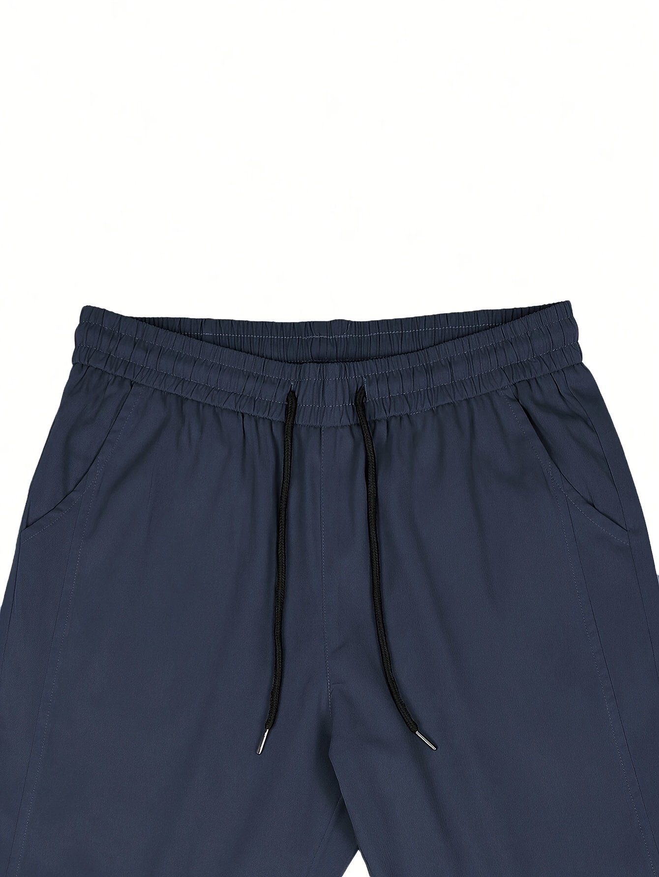 Men??s Stylish Solid Pants With Pockets, Casual Breathable Drawstring Men??s Trousers For Outdoor Activities - Image 9
