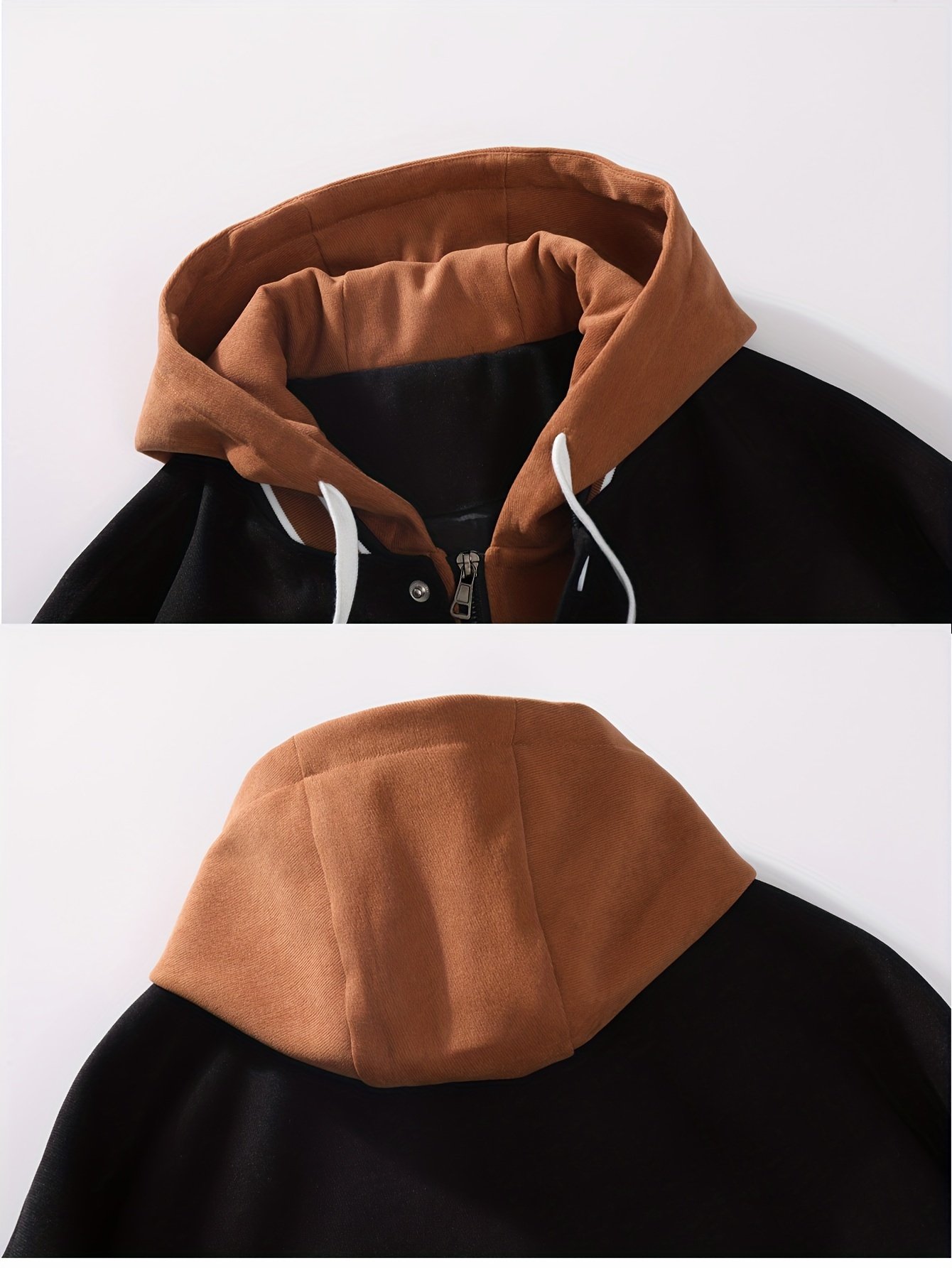 Men??s Casual Hooded Varsity Jacket, Street Style Letter Print Jacket For School - Image 6
