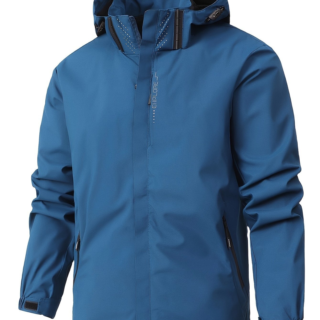 Men??s Lightweight Waterproof Rain Jacket, Hooded Shell Outdoor Raincoat Hiking Windbreaker Jacket Coat - Image 8