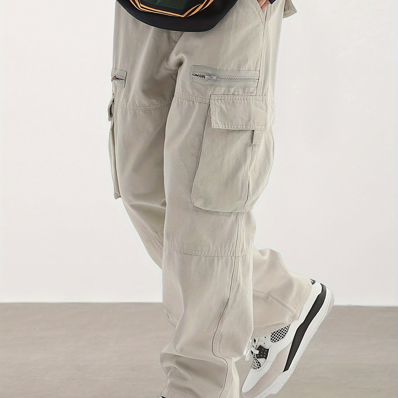 Men??s Casual Drawstring Pants With Stylish Flap Pockets And Multi-Pocket Design, Comfortable And Fashionable ?C Perfect For Outdoor Activities, Relaxed Fit Style - Image 4