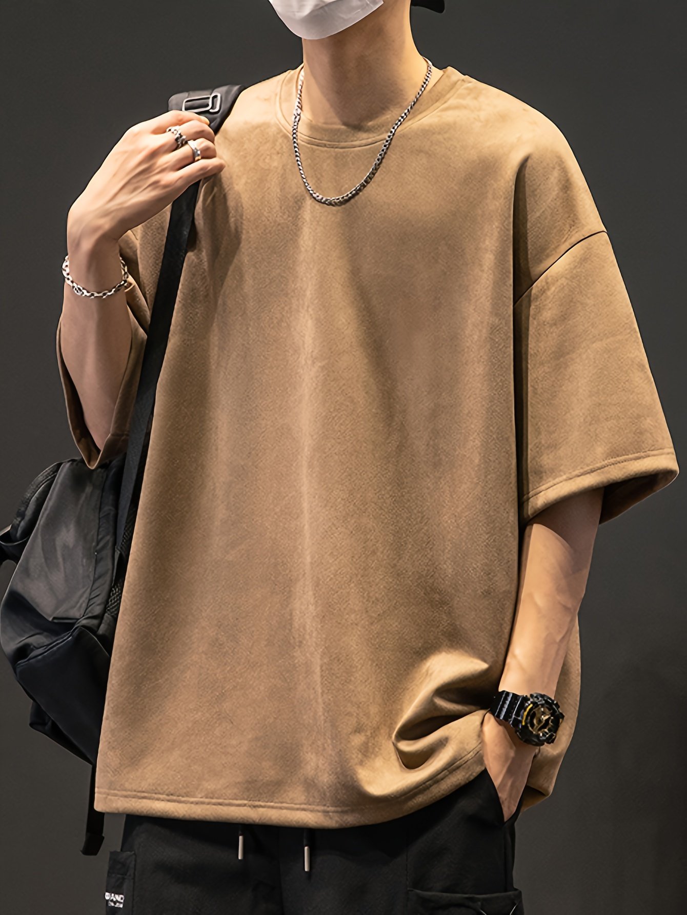 Solid Loose Crew Neck Short Sleeve T-shirt For Men, Casual Summer T-Shirt For Daily Wear And Vacation Resorts - Image 13