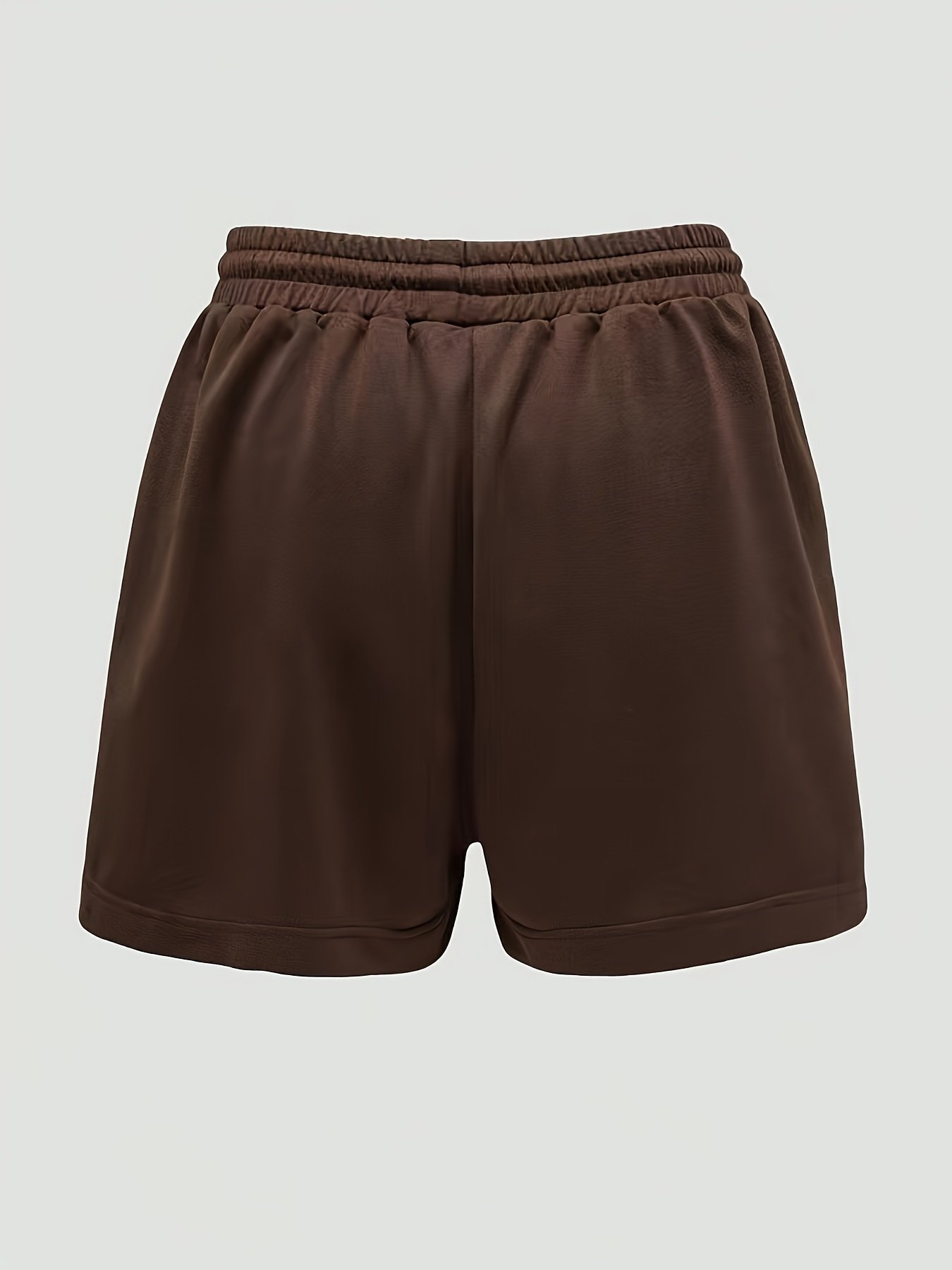 Letter Print Drawstring Shorts, Casual Elastic Waist Shorts For Spring & Summer, Women??s Clothing - Image 3