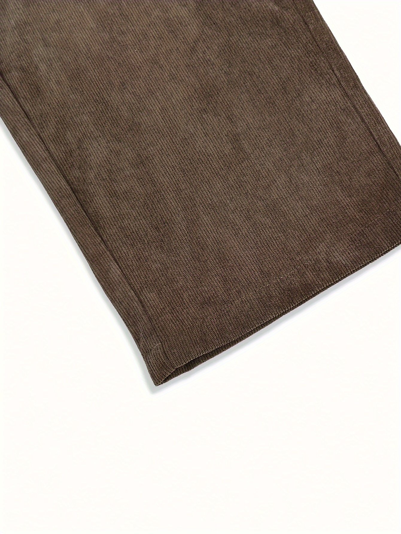 Men??s Loose-Fit Corduroy Casual Pants With Pockets In Solid Color, Breathable Straight-Leg Drawstring Trousers For Urban Streetwear And Outdoor Activities, Casual Style - Image 12