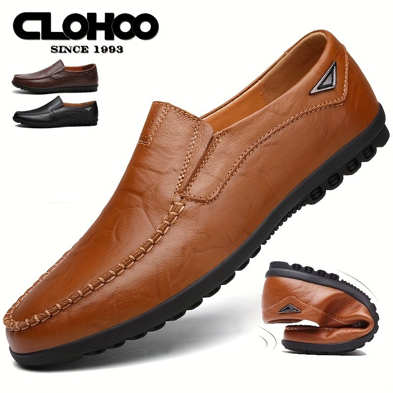 CLOHOO Men??s Handmade Comfortable Non Slip Loafers With Assorted Colors - Image 7