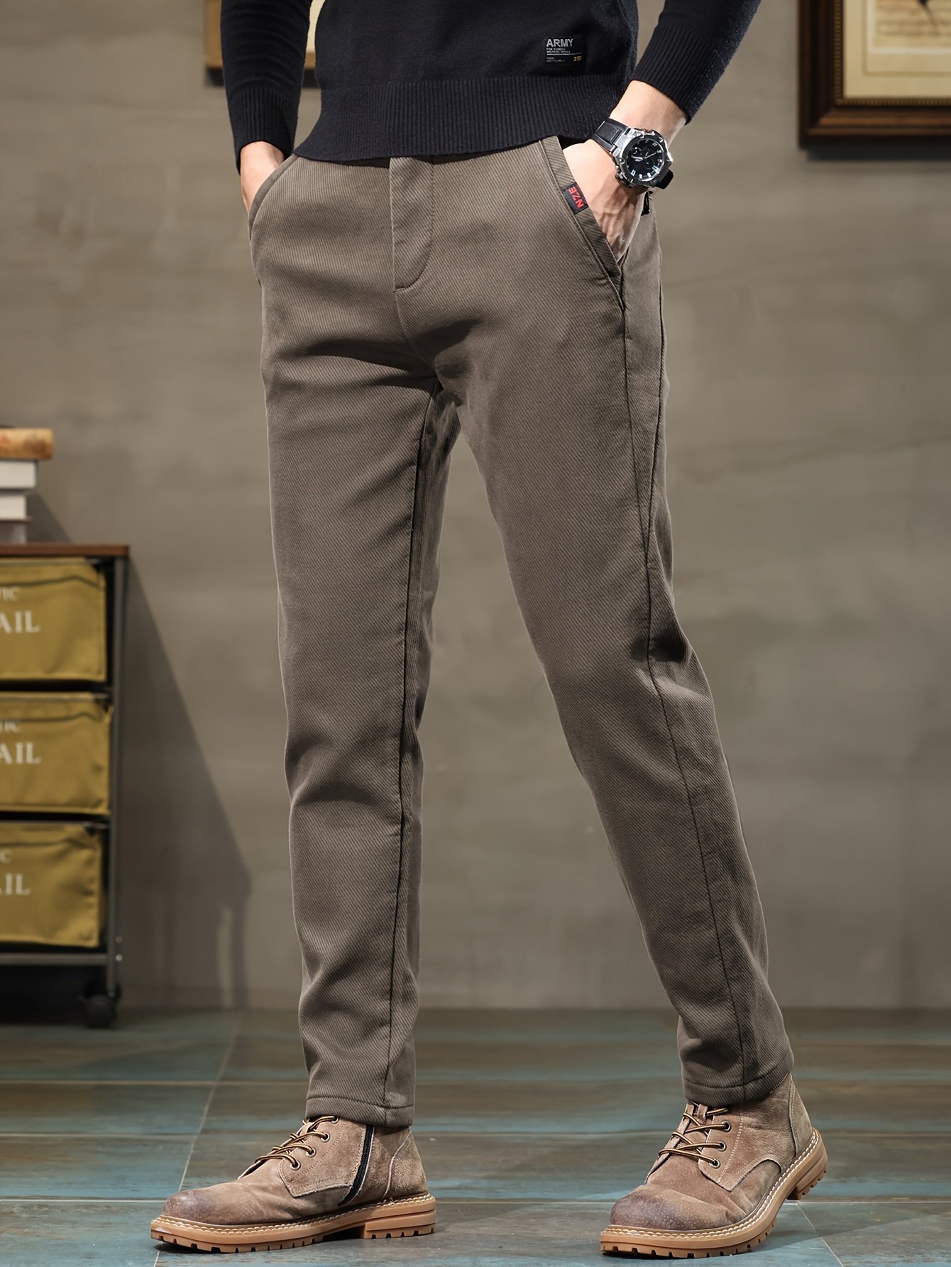 Men??s Semi-formal Skinny Pants For Fall Winter Business - Image 9