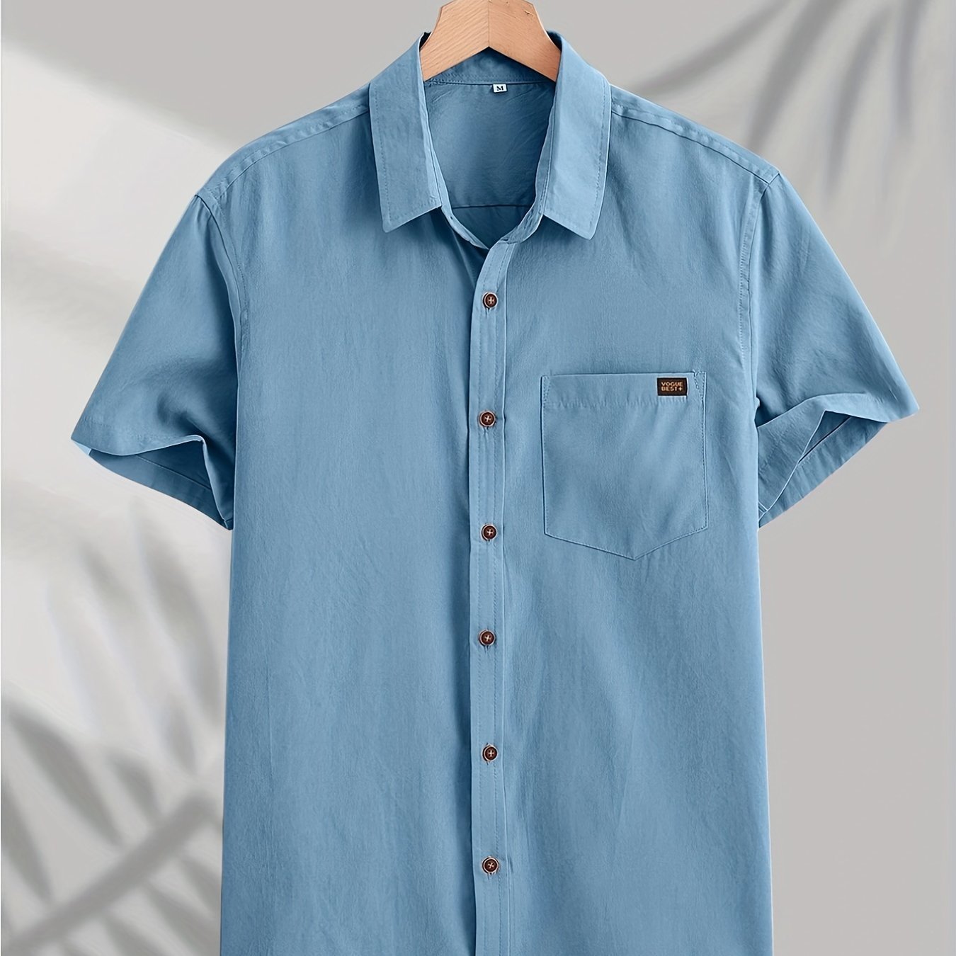 Men??s Casual Button-down Short Sleeve Shirt - Image 4