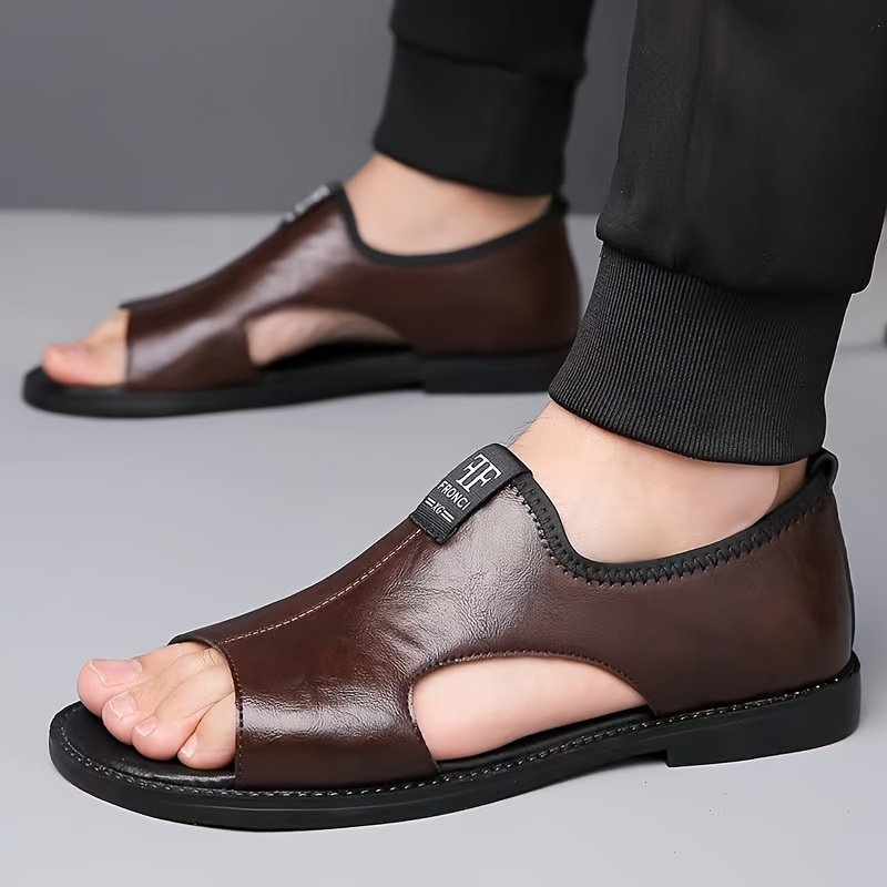 Plus Size Men??s Open Toe Breathable Sandals, Comfy Non Slip Rubber Sole Casual Durable Beach Water Shoes, Men??s Footwear - Image 5