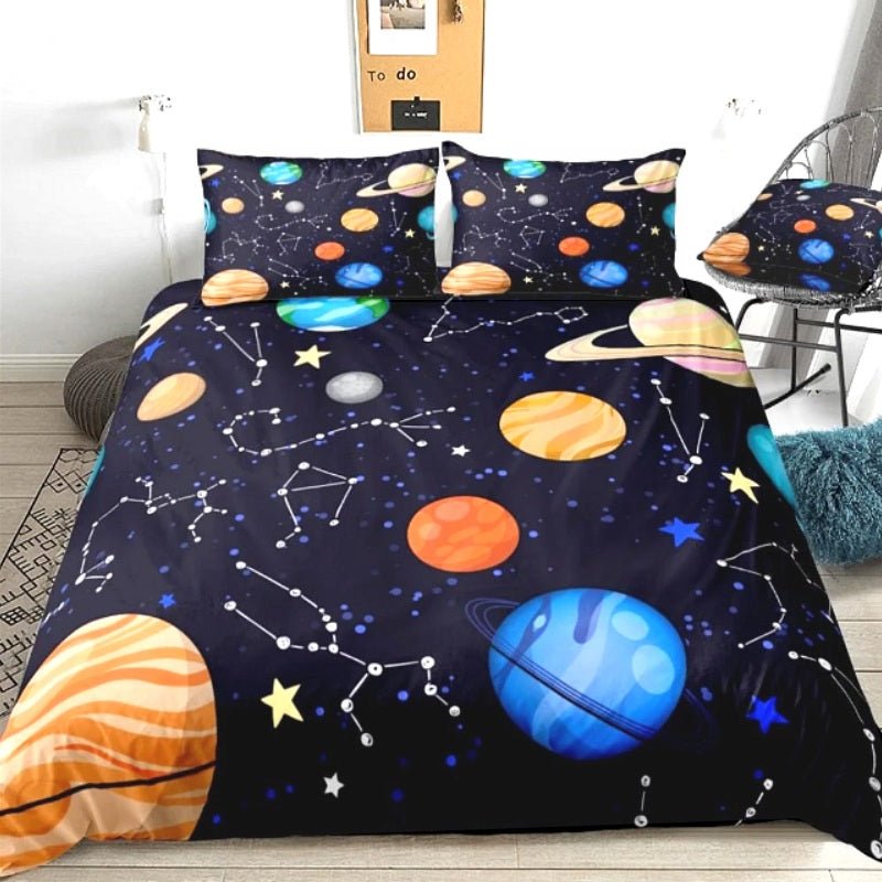 2/3-Piece Kids Space Constellation / Planet Duvet Cover Set