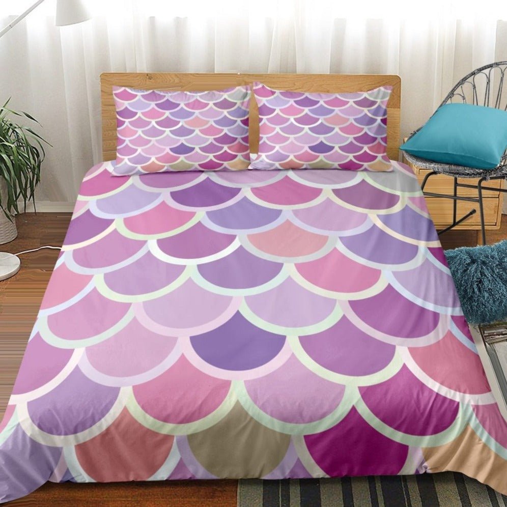 2/3-Piece Magical Mermaid Scale Pattern Duvet Cover Set - Image 4