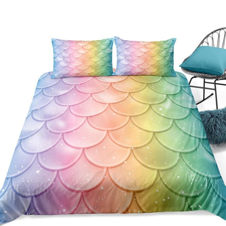 2/3-Piece Magical Mermaid Scale Pattern Duvet Cover Set - Image 10