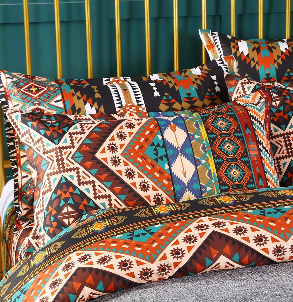 2/3-Piece Native Aztec Ethnic Pattern Duvet Cover Set - Image 4