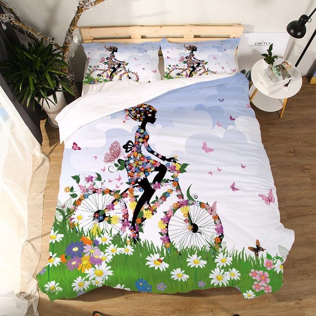2/3-Piece Girls Butterfly Fairy Duvet Cover Bedding Set - Image 14