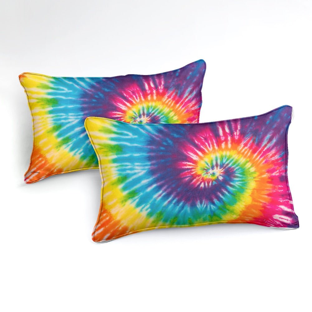 2/3-Piece Bold Rainbow Tie-Dye Duvet Cover Set - Image 2