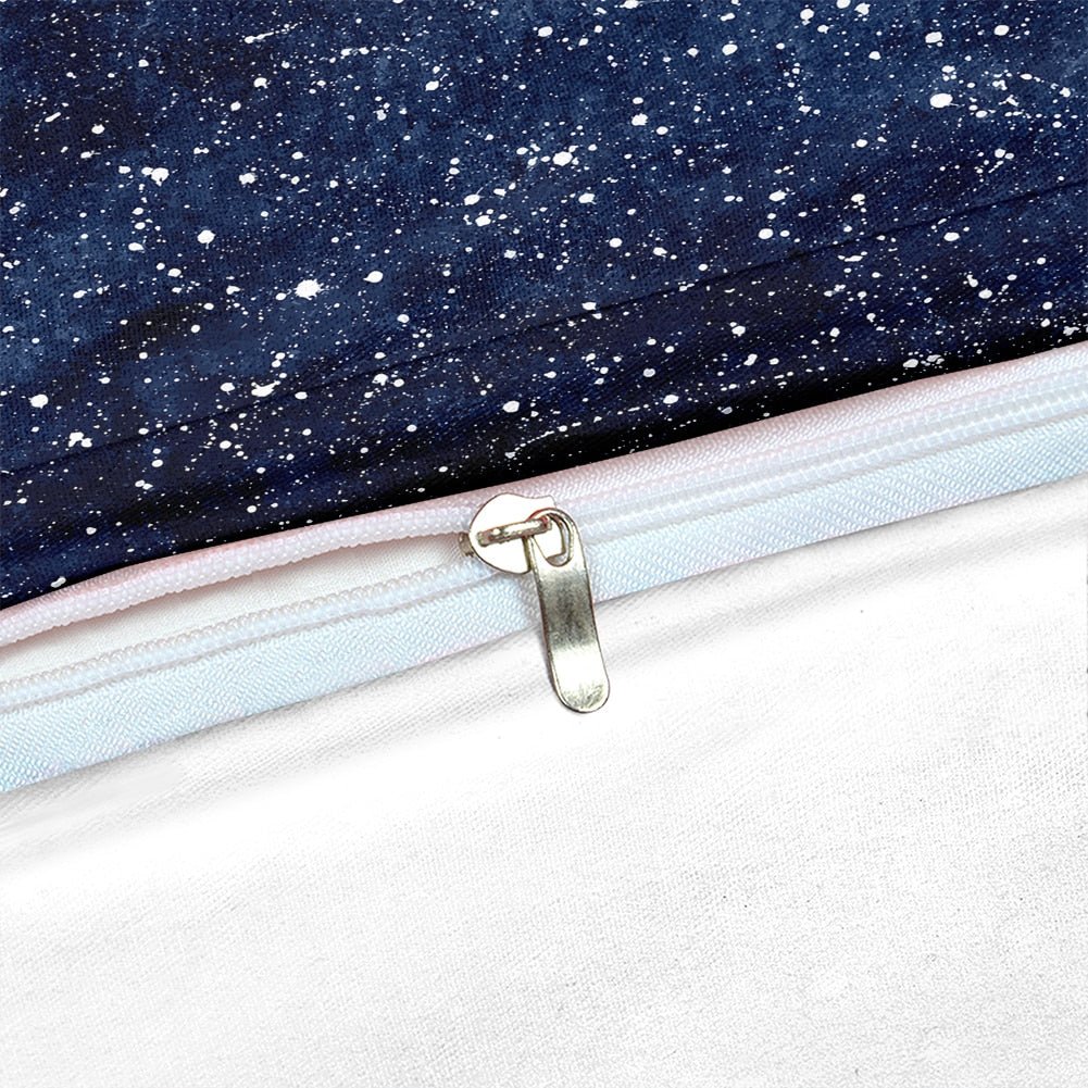 2/3-Piece Blue Space Star Constellation Print Duvet Cover Set - Image 3