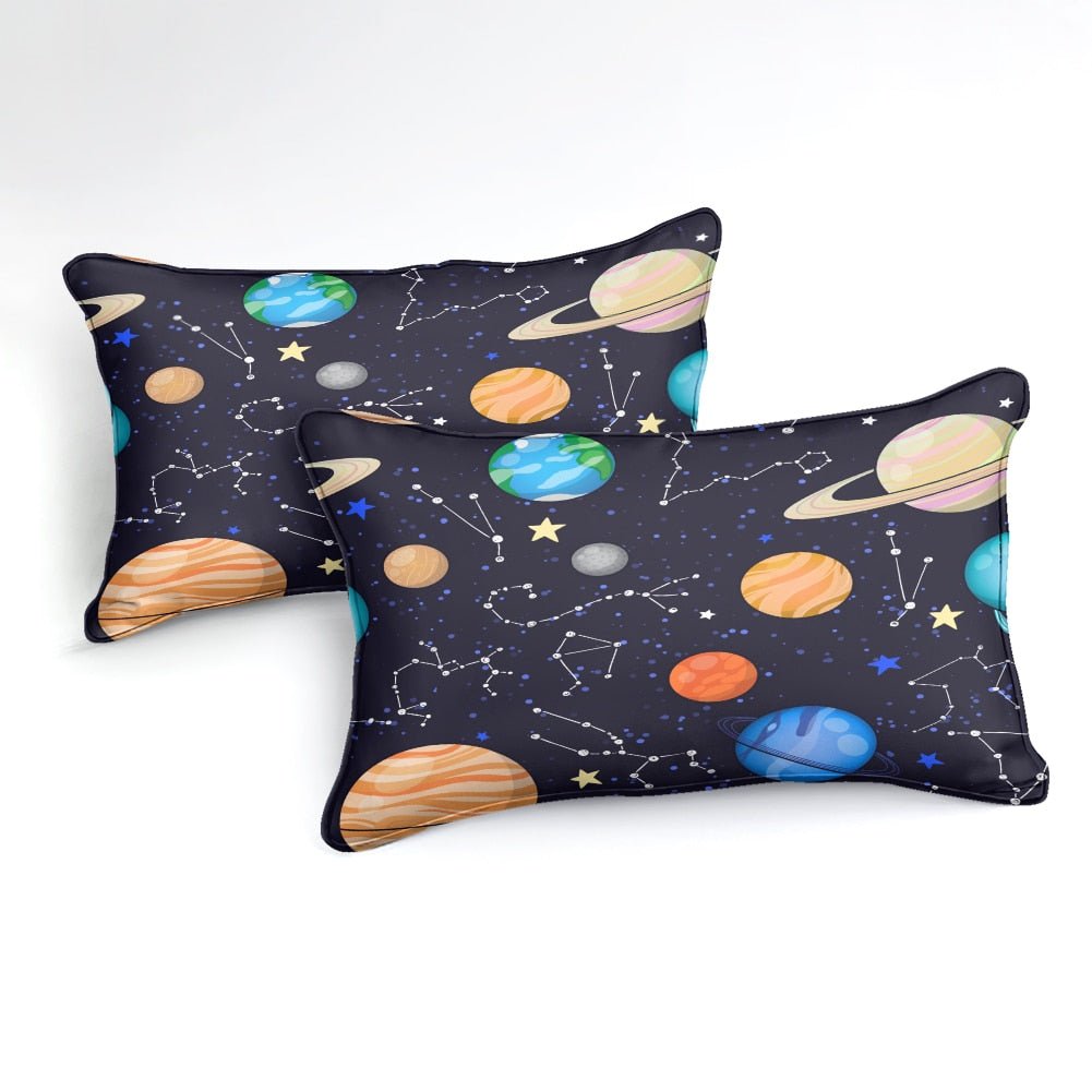 2/3-Piece Kids Space Constellation / Planet Duvet Cover Set - Image 2