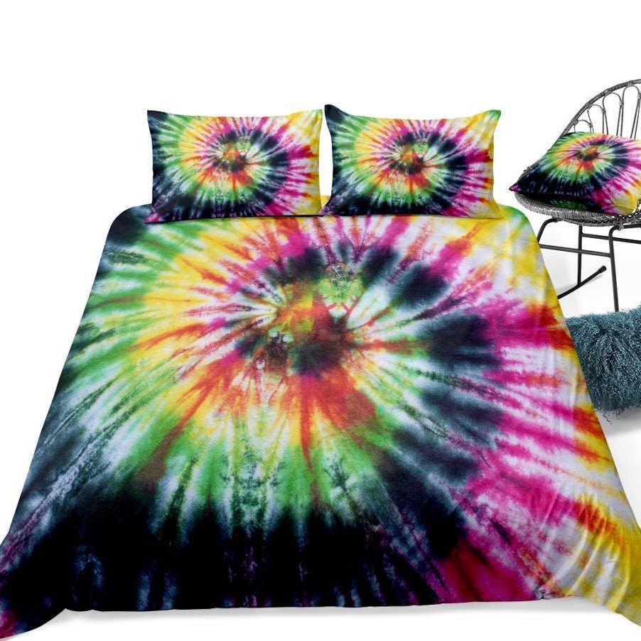 2/3-Piece Colorful Retro Tie-Dye Duvet Cover Set - Image 4