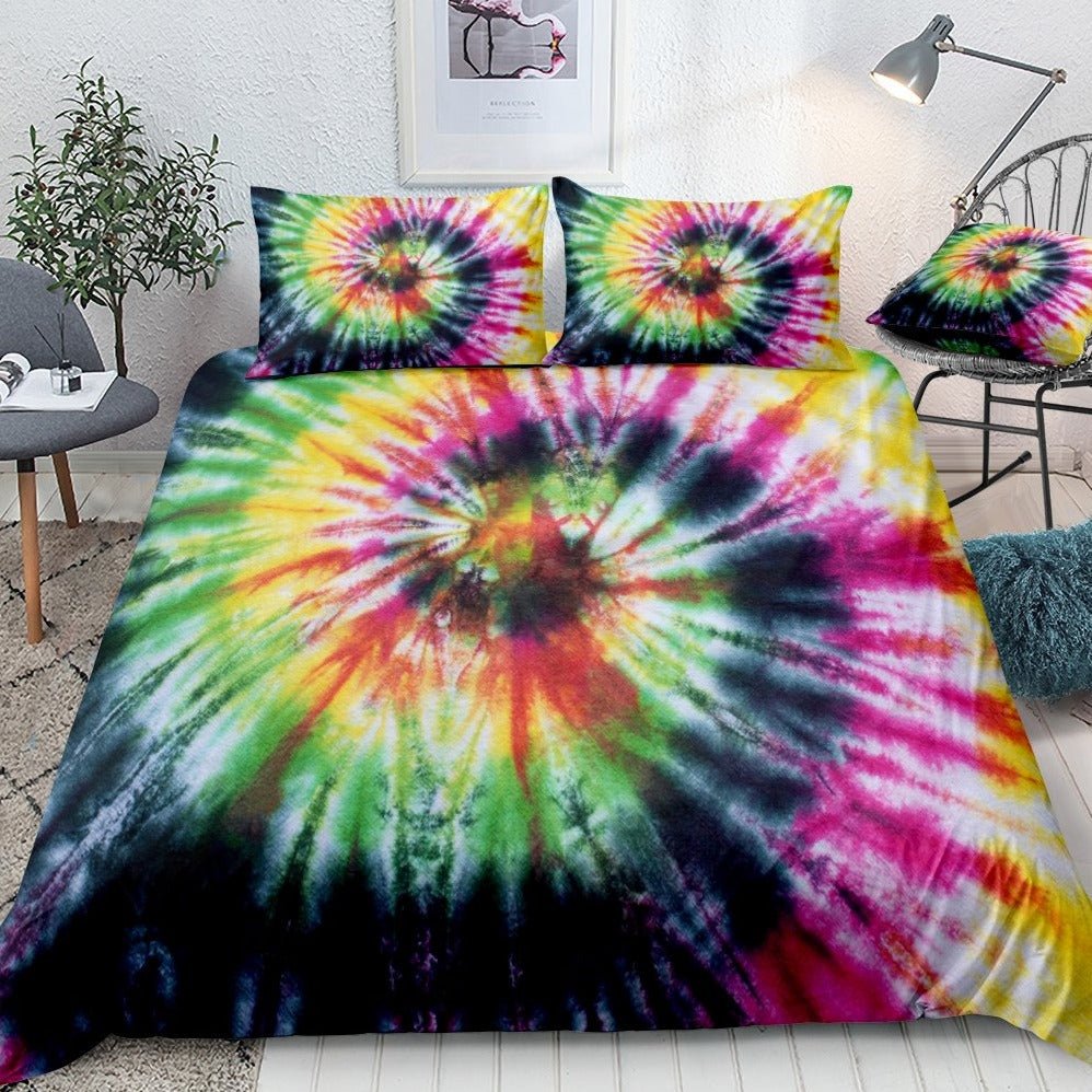 2/3-Piece Colorful Retro Tie-Dye Duvet Cover Set