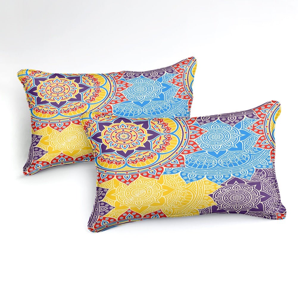 2/3-Piece Colorful Overlapping Mandala Duvet Cover Set - Image 2