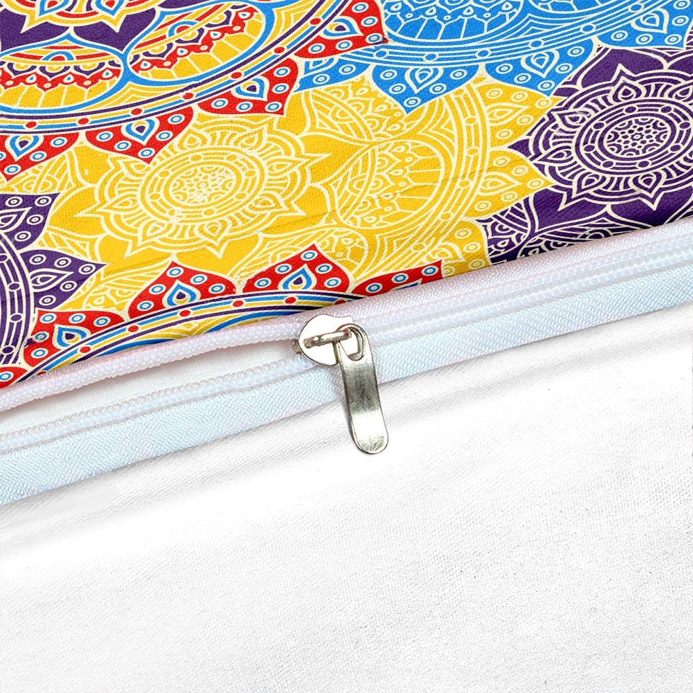 2/3-Piece Colorful Overlapping Mandala Duvet Cover Set - Image 3