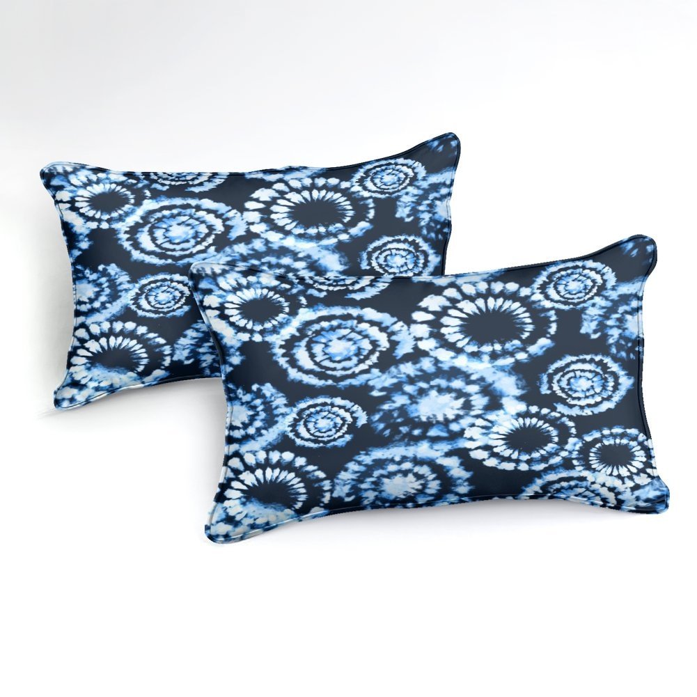 2/3-Piece Dark Blue Tie-Dye Pattern Duvet Cover Set - Image 2