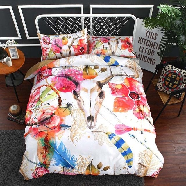 2/3-Piece Multi-Color Dreamcatcher Duvet Cover Bedding Set - Image 10