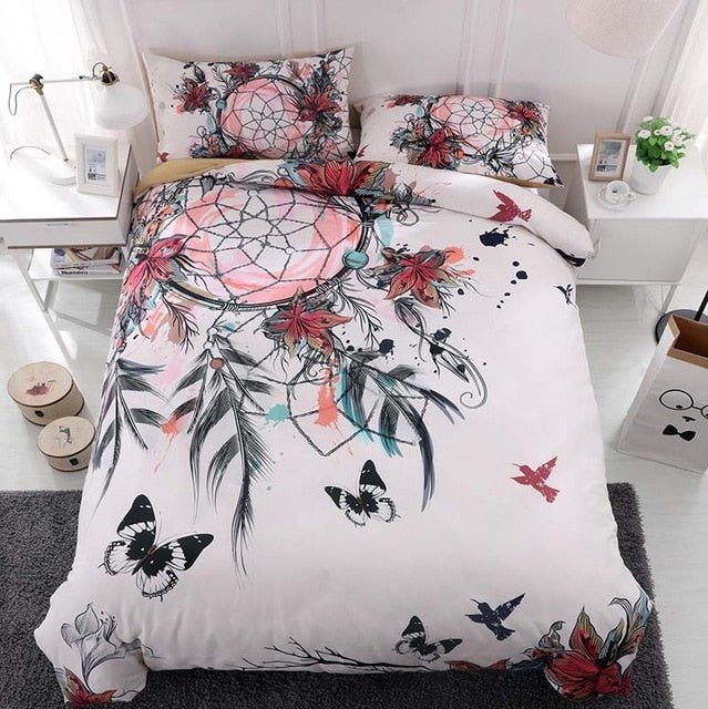 2/3-Piece Multi-Color Dreamcatcher Duvet Cover Bedding Set - Image 7