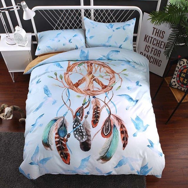 2/3-Piece Multi-Color Dreamcatcher Duvet Cover Bedding Set - Image 11