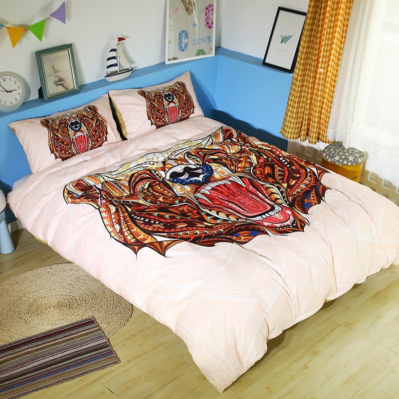 2/3-Piece Bohemian Animal Print Duvet Cover Set - Image 3