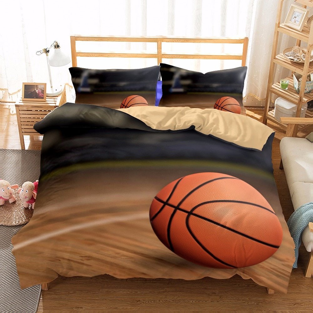 2/3-Piece Basketball Print Duvet Cover Bedding Set - Image 9