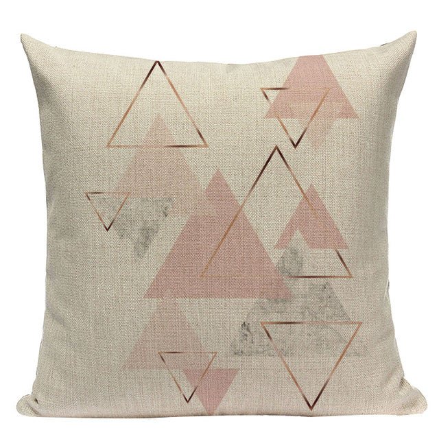 18?? Pink Nordic Geometric Elements Throw Pillow Cover - Image 12