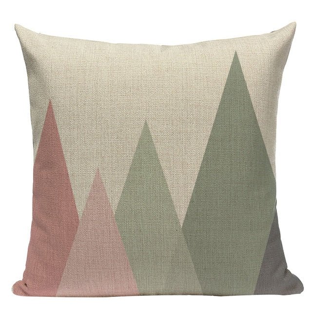 18?? Pink Nordic Geometric Elements Throw Pillow Cover - Image 29