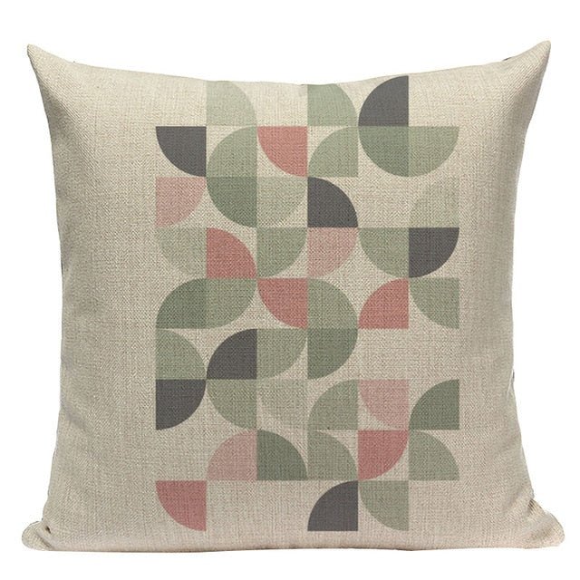 18?? Pink Nordic Geometric Elements Throw Pillow Cover - Image 26