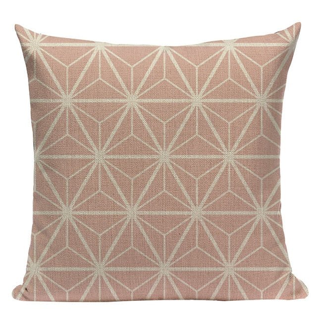 18?? Pink Nordic Geometric Elements Throw Pillow Cover - Image 20