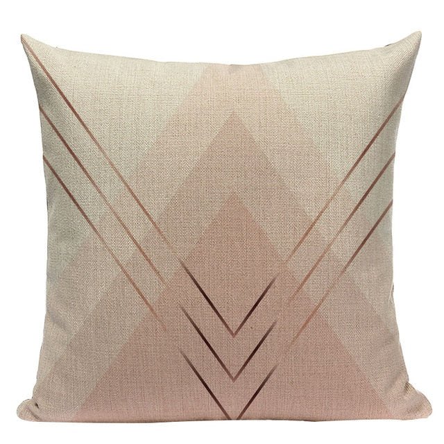 18?? Pink Nordic Geometric Elements Throw Pillow Cover - Image 28