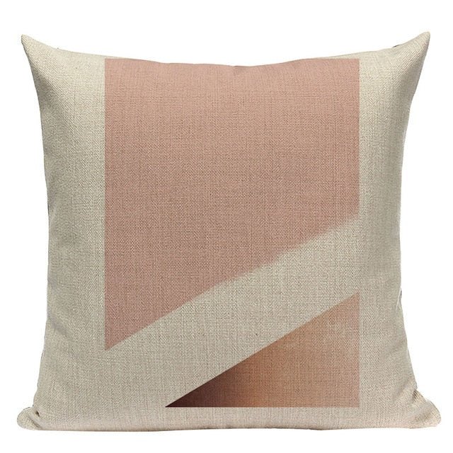 18?? Pink Nordic Geometric Elements Throw Pillow Cover - Image 9