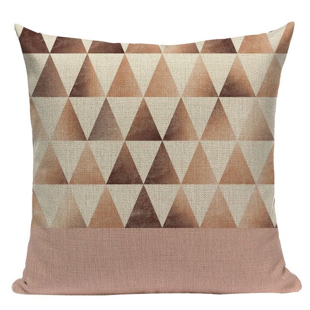 18?? Pink Nordic Geometric Elements Throw Pillow Cover - Image 18