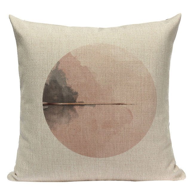 18?? Pink Nordic Geometric Elements Throw Pillow Cover - Image 17