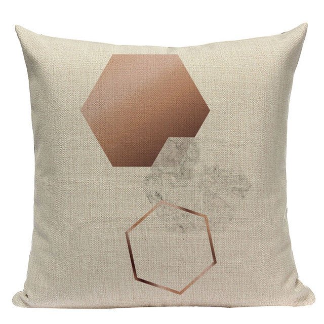 18?? Pink Nordic Geometric Elements Throw Pillow Cover - Image 7